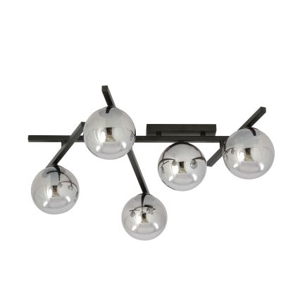 Plafoniera SMART 5xE14/10W/230V nero/grigio