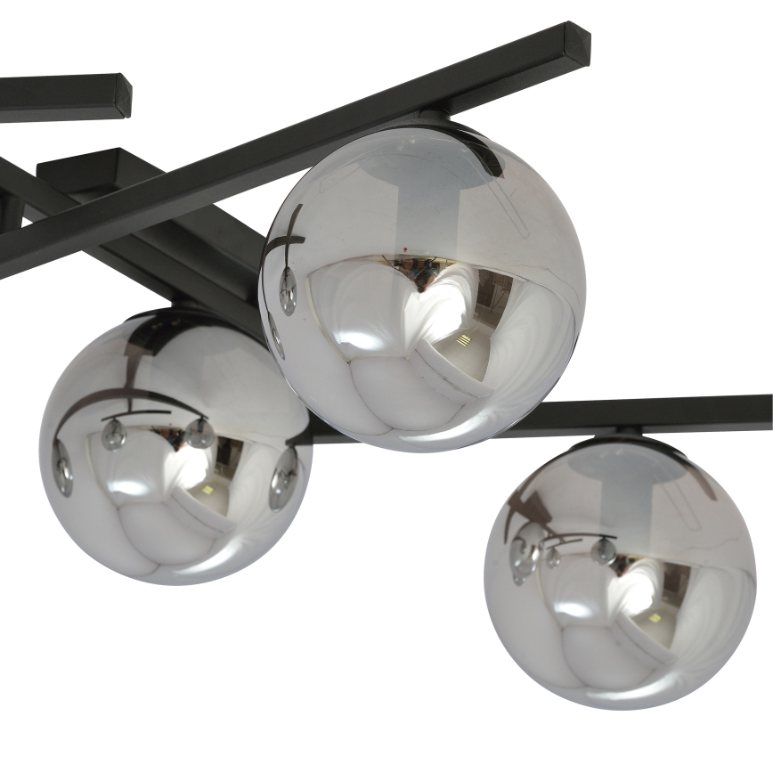 Plafoniera SMART 5xE14/10W/230V nero/grigio