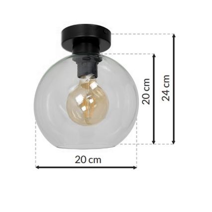 Plafoniera SOFIA 1xE27/60W/230V limpido