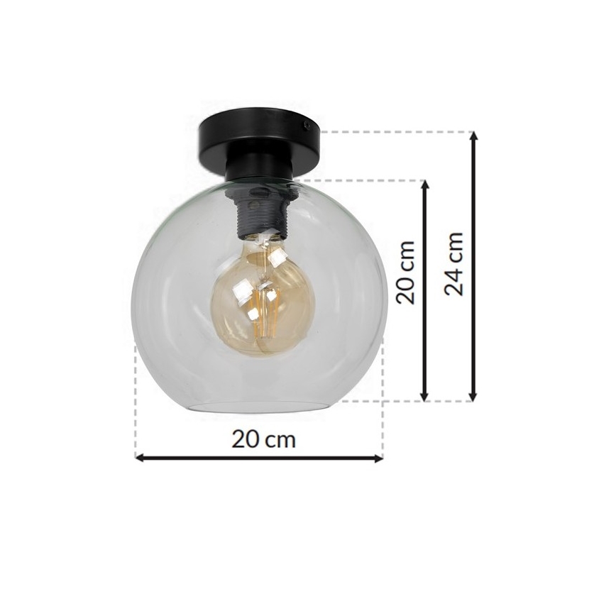 Plafoniera SOFIA 1xE27/60W/230V limpido