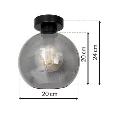 Plafoniera SOFIA 1xE27/60W/230V nera