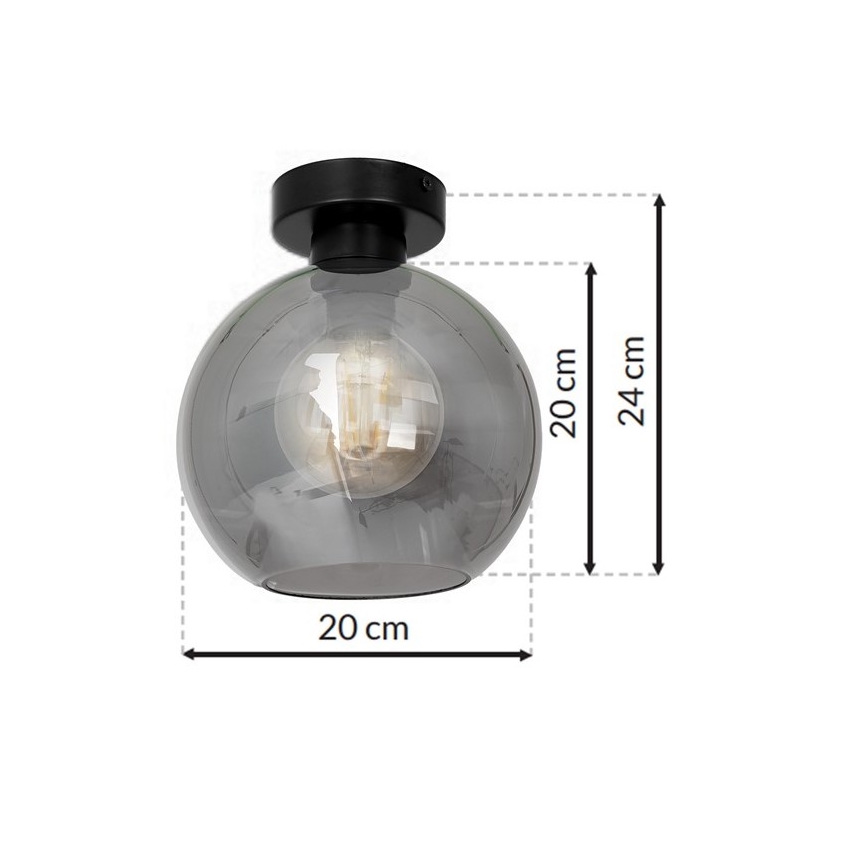 Plafoniera SOFIA 1xE27/60W/230V nera