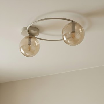 Plafoniera SOPRA 2xE14/10W/230V beige/fumé