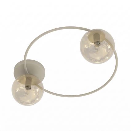 Plafoniera SOPRA 2xE14/10W/230V beige/fumé