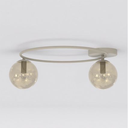 Plafoniera SOPRA 2xE14/10W/230V beige/fumé