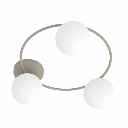 Plafoniera SOPRA 3xE14/10W/230V beige/bianco
