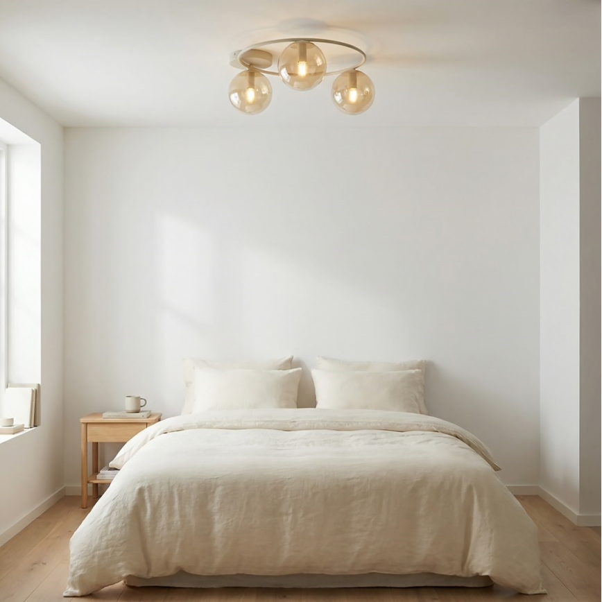 Plafoniera SOPRA 3xE14/10W/230V beige/fumé