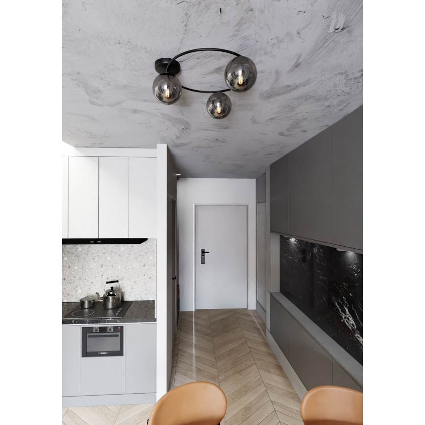 Plafoniera SOPRA 3xE14/10W/230V nero