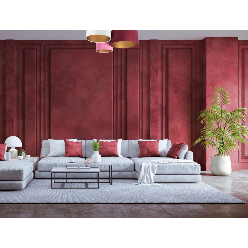 Plafoniera SPACE 3xE27/60W/230V rosso/bianco/rosa
