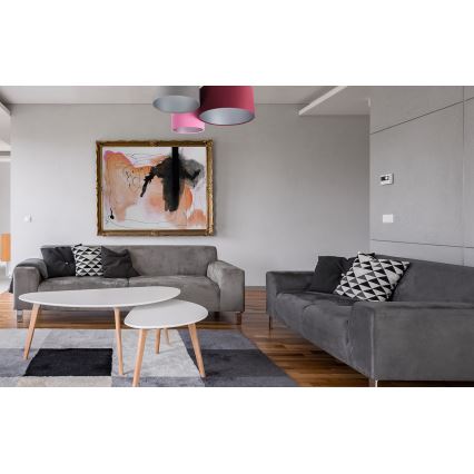 Plafoniera SPACE 3xE27/60W/230V rosso/grigio/rosa