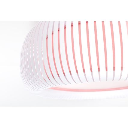 Plafoniera STRIPES 2xE27/40W/230V Ø 55 cm bianco/rosa