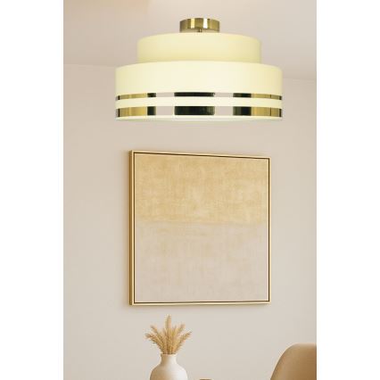 Plafoniera TAMI 1xE27/60W/230V beige/oro