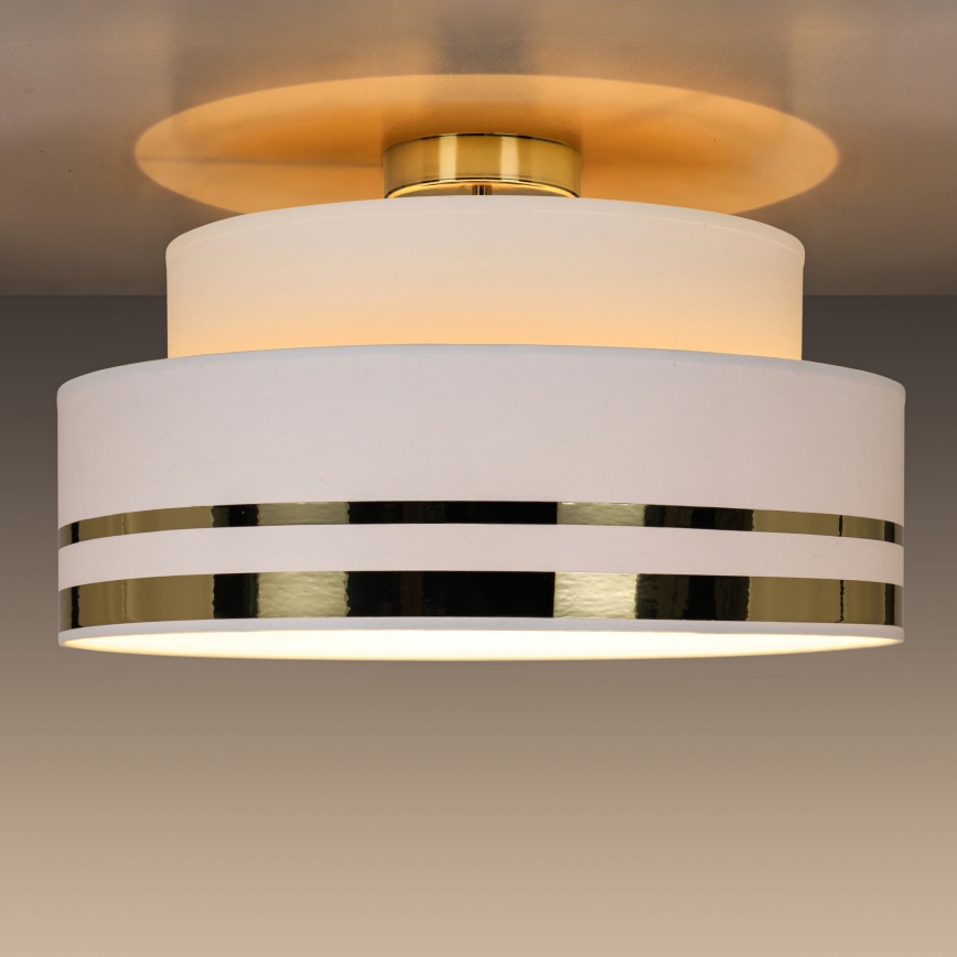 Plafoniera TAMI 1xE27/60W/230V color crema/oro