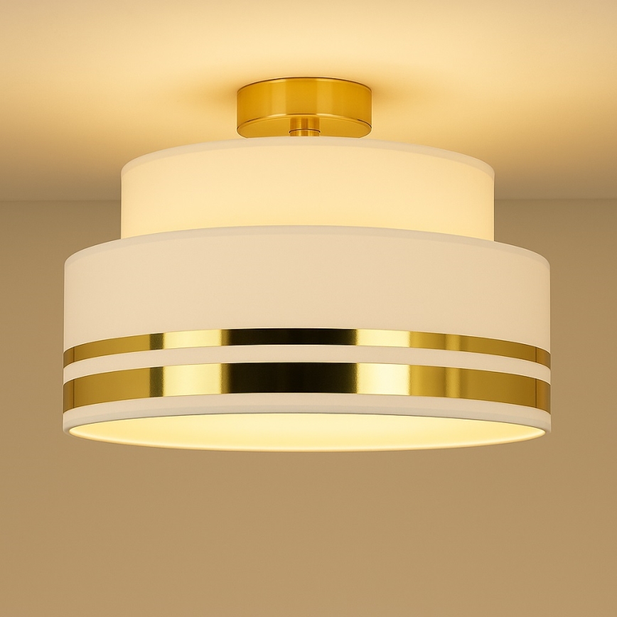 Plafoniera TAMI 1xE27/60W/230V color crema/oro