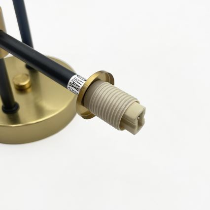 Plafoniera TESSA 4xG9/5W/230V ottone/nero fumé