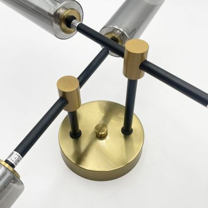 Plafoniera TESSA 4xG9/5W/230V ottone/nero fumé