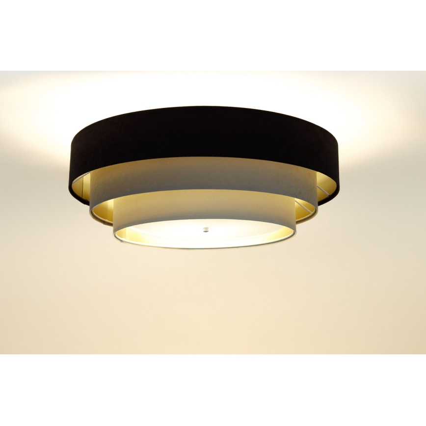 Plafoniera TRINITI 2xE27/60W/230V marrone/beige/oro