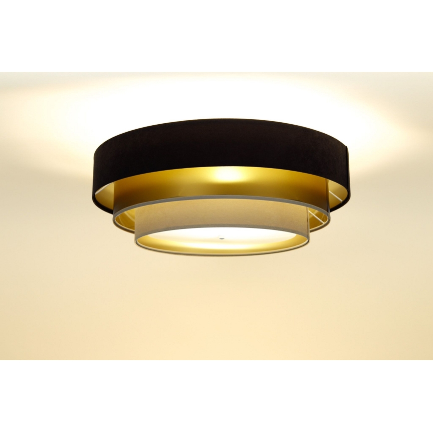 Plafoniera  TRINITI 2xE27/60W/230V marrone/oro/beige