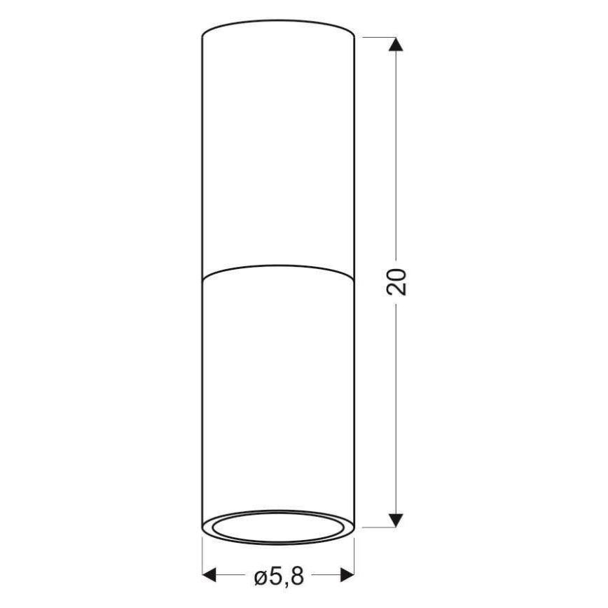 Plafoniera TUBA 1xGU10/15W/230V