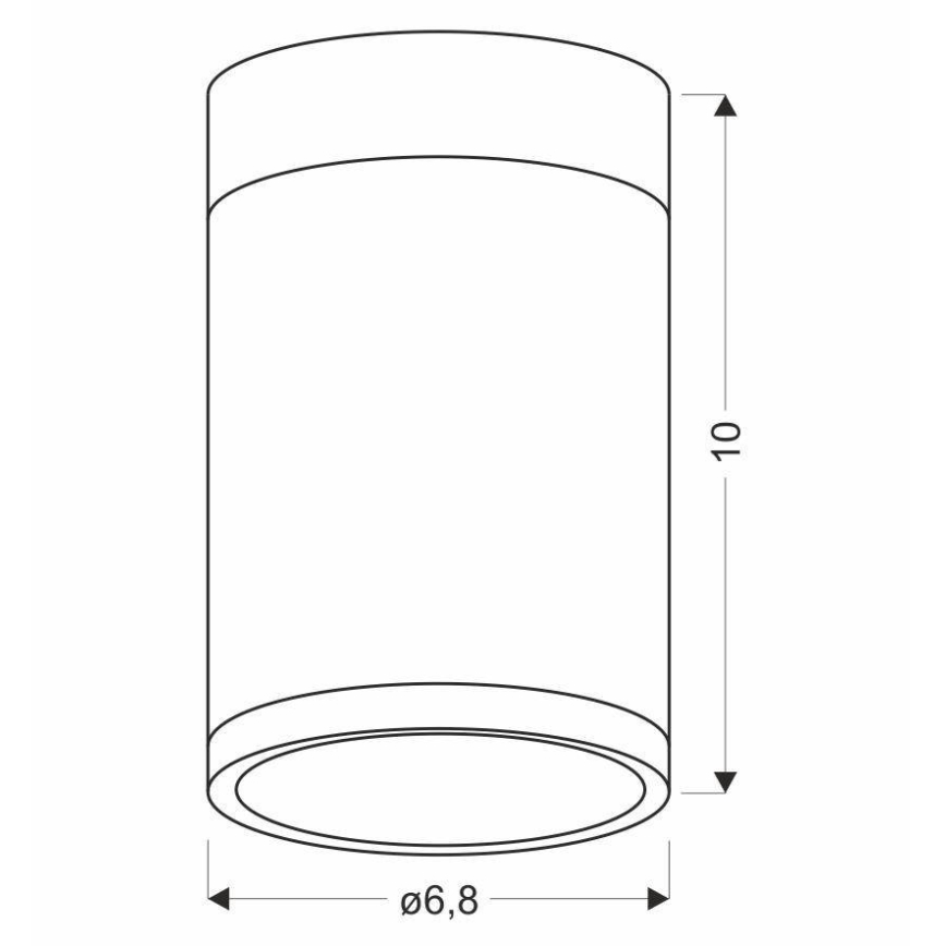 Plafoniera TUBA GU10/15W/230V