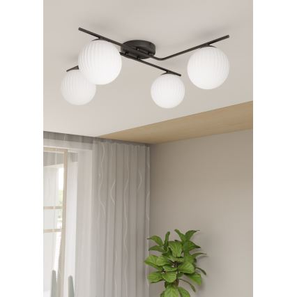 Plafoniera VESPA 4xE14/10W/230V nero/bianco
