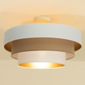 Plafoniera WENTA 1xE27/60W/230V Ø 50 cm beige/iuta