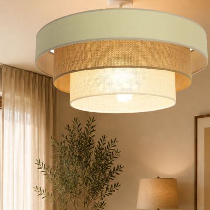 Plafoniera WENTA 1xE27/60W/230V Ø 50 cm beige/iuta