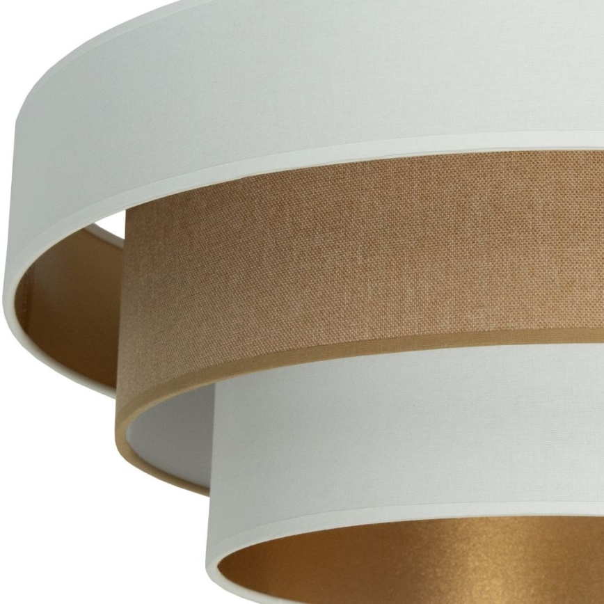 Plafoniera WENTA 1xE27/60W/230V Ø 50 cm bianca/marrone