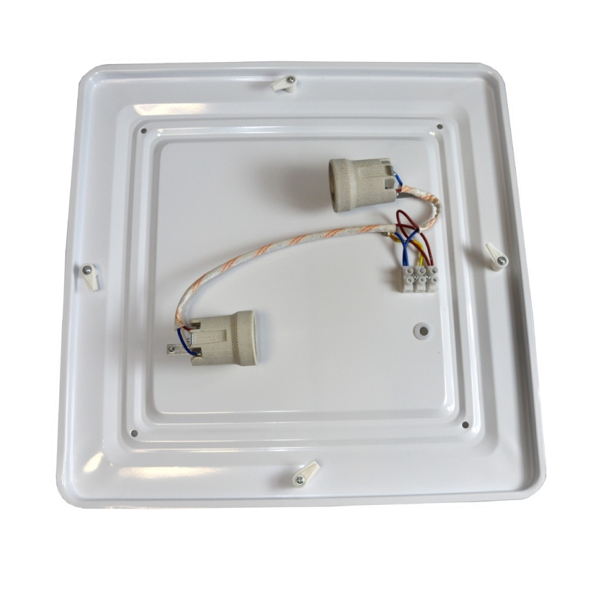 Plafoniera WILTON 2xE27/60W/230V 37,5x37,5 cm nero