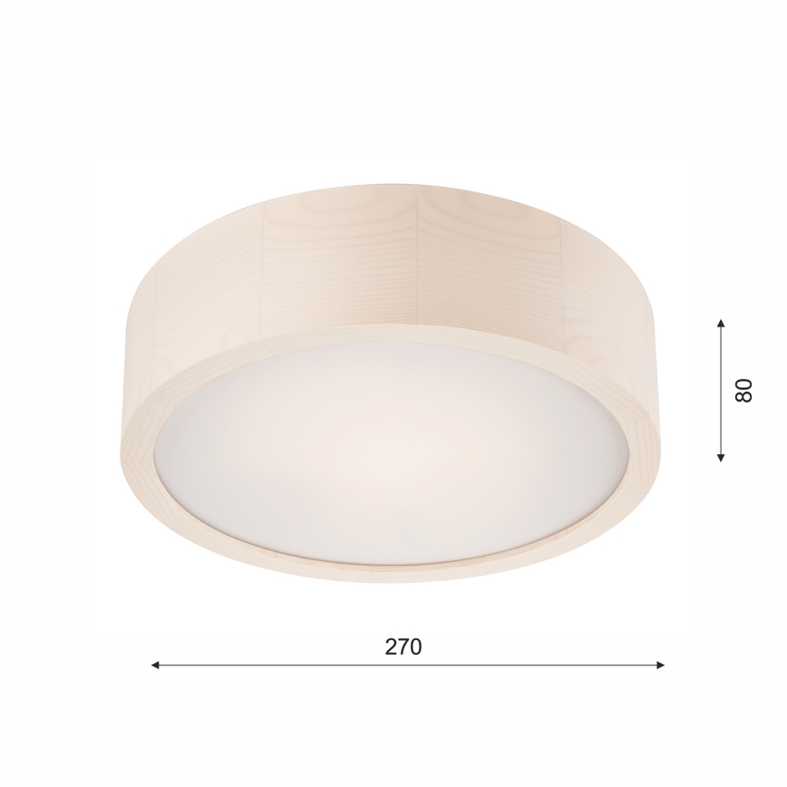 Plafonnier 1xE27/60W/230V pin  - certifié FSC