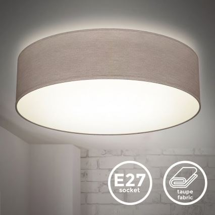Plafonnier 2x E27/40W/230V, Ø 38 cm, beige