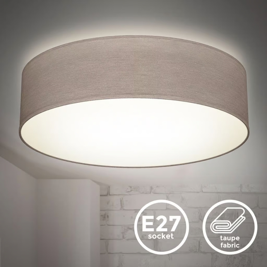 Plafonnier 2x E27/40W/230V, Ø 38 cm, beige
