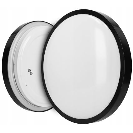 Plafonnier 2xE27/40W/230V Ø 29,5 cm noir