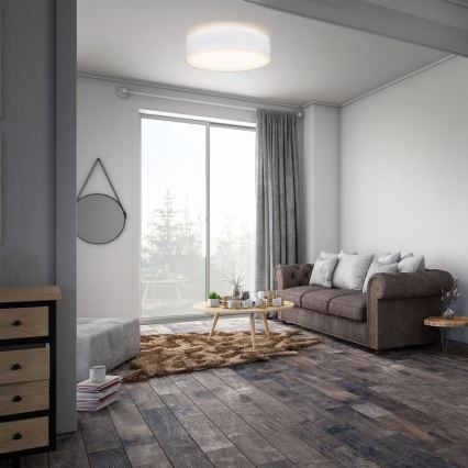 Plafonnier 2xE27/40W/230V Ø 38 cm blanc