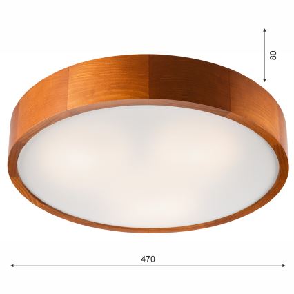 Plafonnier 3xE27/60W/230V pin - certifié FSC