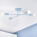 Plafonnier à fixation apparente CAMBRIDGE 4xE27/15W/230V bleu