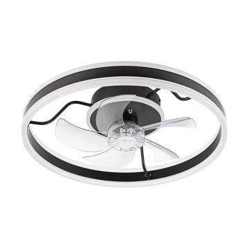 Plafonnier à intensité variable avec ventilateur APOLLO LED/38W/230V noir + Télécommande