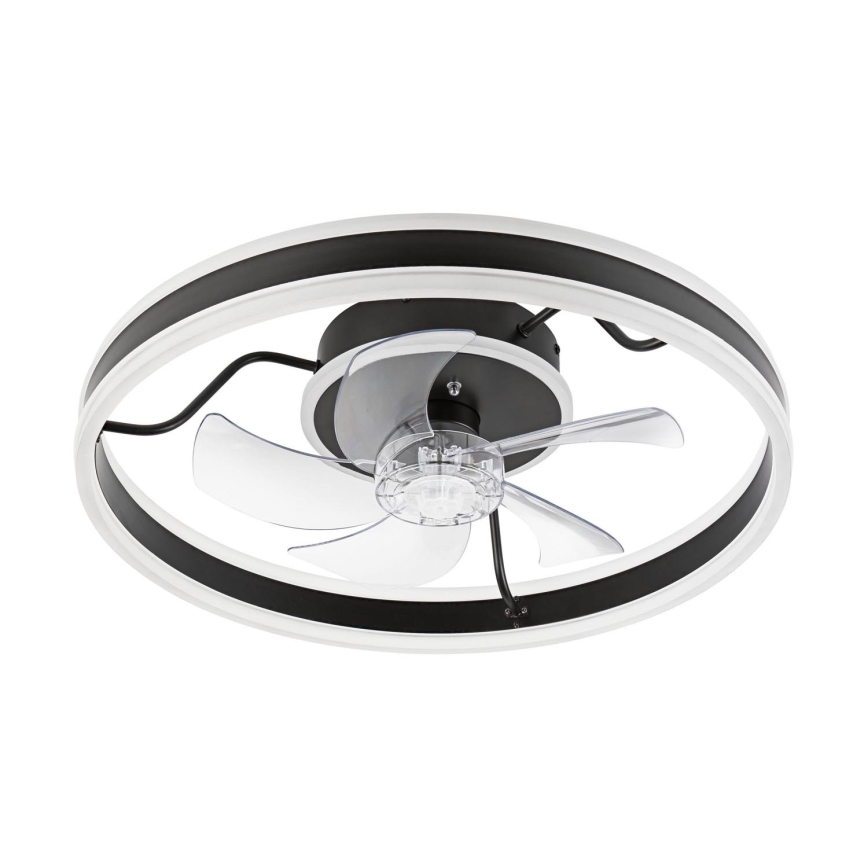 Plafonnier à intensité variable avec ventilateur APOLLO LED/38W/230V noir + Télécommande