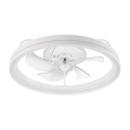 Plafonnier à intensité variable avec ventilateur FARGO LED/37W/230V blanc + télécommande