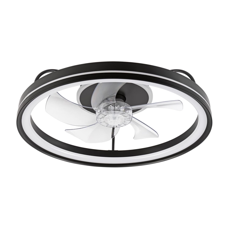 Plafonnier à intensité variable avec ventilateur FARGO LED/37W/230V noir + télécommande