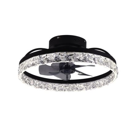 LED Plafonnier à intensité variable avec ventilateur LED/35W/230V 3000-6500K noir + télécommande