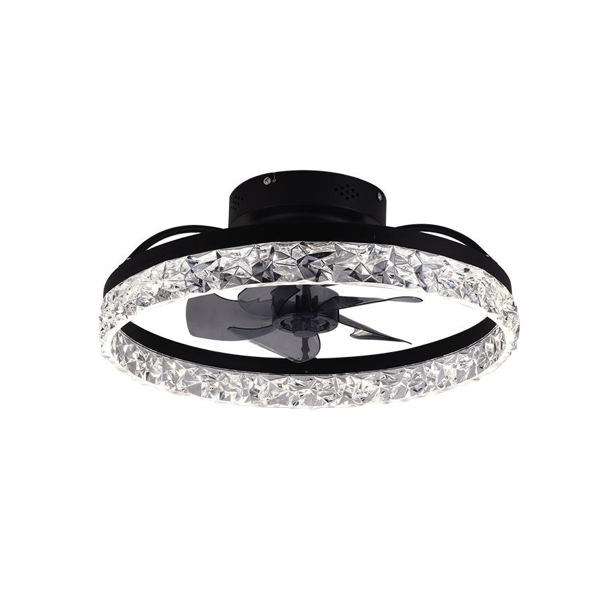 LED Plafonnier à intensité variable avec ventilateur LED/35W/230V 3000-6500K noir + télécommande