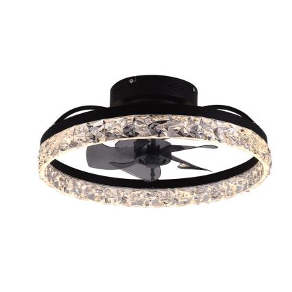 LED Plafonnier à intensité variable avec ventilateur LED/35W/230V 3000-6500K noir + télécommande