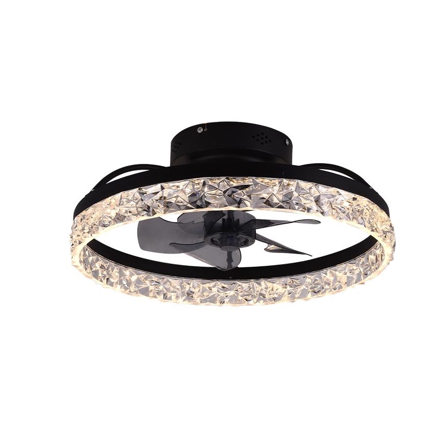 LED Plafonnier à intensité variable avec ventilateur LED/35W/230V 3000-6500K noir + télécommande