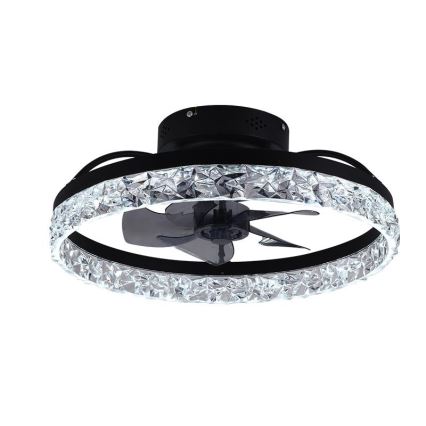 LED Plafonnier à intensité variable avec ventilateur LED/35W/230V 3000-6500K noir + télécommande