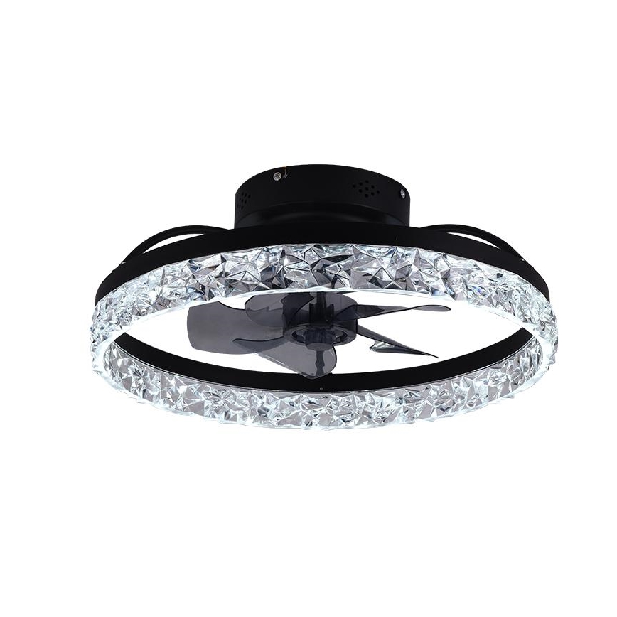 LED Plafonnier à intensité variable avec ventilateur LED/35W/230V 3000-6500K noir + télécommande
