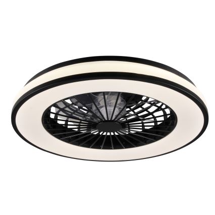 Plafonnier à intensité variable avec ventilateur LED/48W/230V 3000-6500K noir + Télécommande