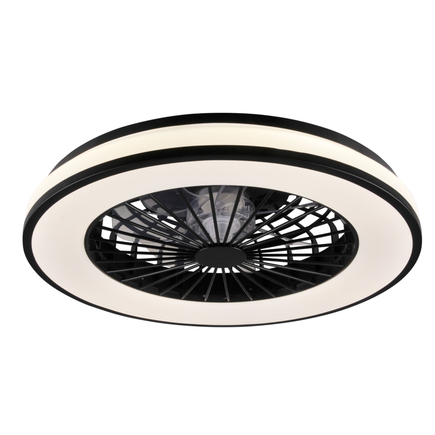 Plafonnier à intensité variable avec ventilateur LED/48W/230V 3000-6500K noir + Télécommande