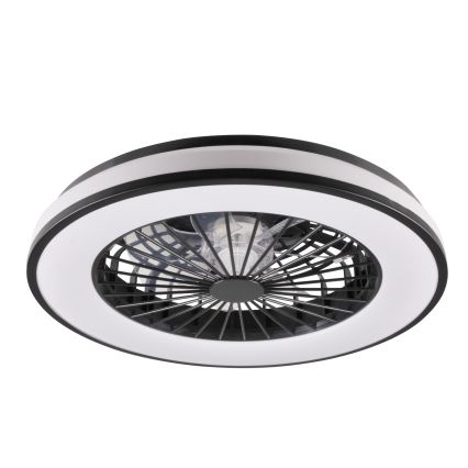 Plafonnier à intensité variable avec ventilateur LED/48W/230V 3000-6500K noir + Télécommande