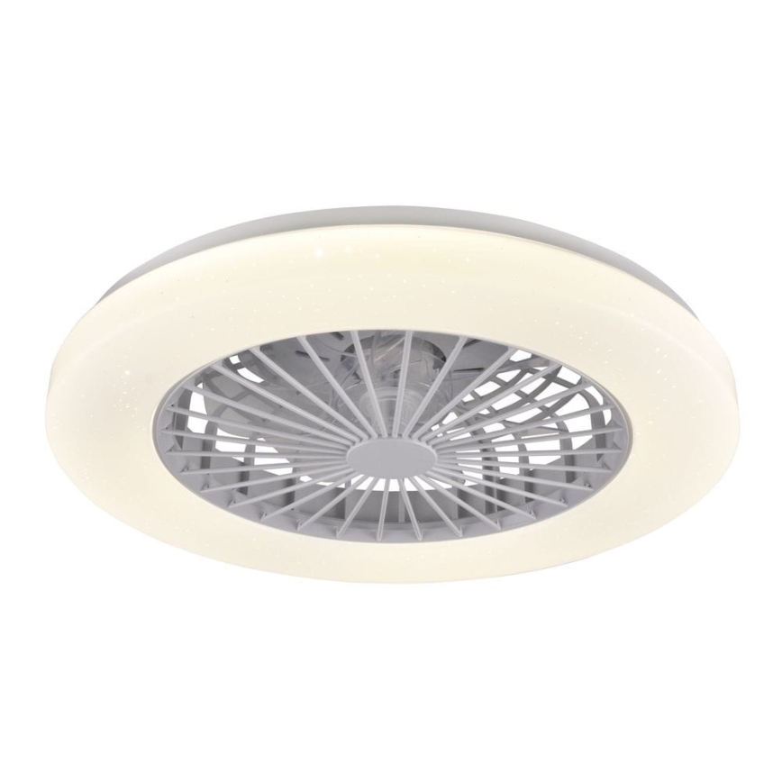 Plafonnier à intensité variable avec ventilateur LIBYA LED/48W/230V 3000-6500K blanc + télécommande